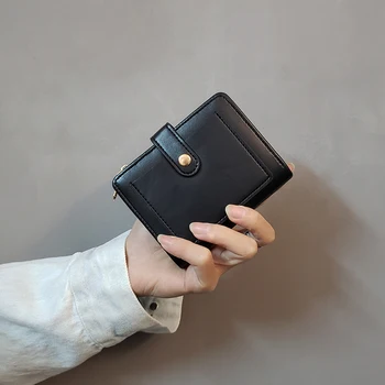 Ретро-кошелек женский короткий нишевый дизайн, новая изысканная высококачественная женская складная сумка для карт, кошелек в одном стиле, кошельки для женщин