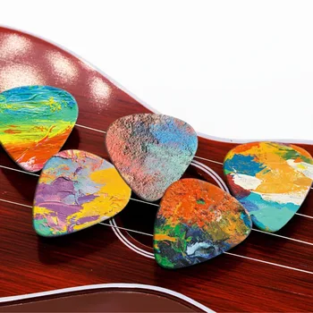 10ШТ Медиатор акустической гитары цвета граффити 0.46/0.71/1.0 мм Гитарная лопатка Премиум-класса, музыкальные Гитары, Аксессуары