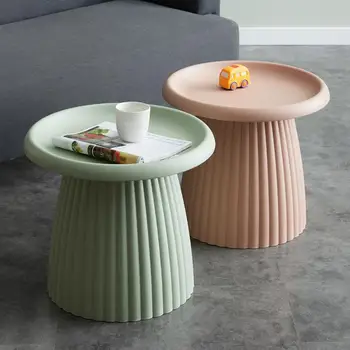 Круглые столы Современный минималистичный диван-приставной столик с индивидуальностью Простой стол для дома, гостиной, балкона, на открытом воздухе Простой журнальный столик