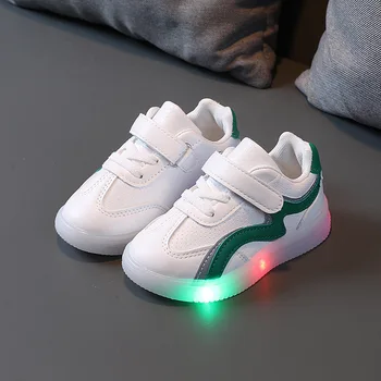 Детские повседневные кроссовки для бега со светодиодной подсветкой Для мальчиков и девочек, модные кроссовки 2022, Весенняя нескользящая спортивная обувь со светящимися ботинками
