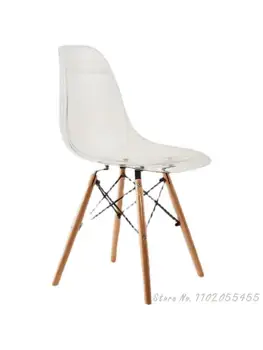 Пластиковый стул со спинкой для дома, Скандинавская Прозрачная сетка-призрак, Красное Балконное кресло для макияжа, Обеденный стол для отдыха, простых переговоров