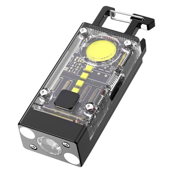2ШТ Мини EDC фонарик Солнечный Маленький мощный фонарик 9 режимов 1500 люмен USB C с магнитом