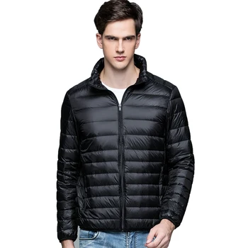 Новая осенне-зимняя мужская куртка на 90% утином пуху, ультралегкие тонкие весенние куртки S-3XL, мужская верхняя одежда со стоячим воротником, пальто