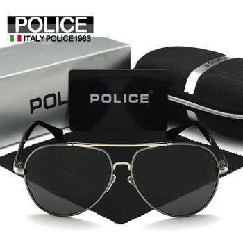 Солнцезащитные Очки Polarized Police Италия 1983 для Мужчин Деловые Солнцезащитные Очки Для Женщин Очки Пилота с Защитой от UV 400 Для Вождения P758