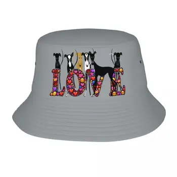 Изготовленные на заказ шляпы-ведерки Love Hounds Мужчины Женщины Борзая Уиппет Борзая Собака На открытом Воздухе Летняя Кепка Рыбака