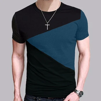 B567 Мужская футболка Slim Fit С круглым вырезом, Мужская рубашка с коротким рукавом, Повседневная футболка, Топы, Короткая рубашка, Размер M-5XL TX116-R