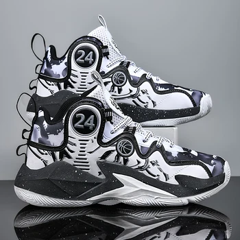 Высококачественные новые мужские баскетбольные ботинки, модная противоскользящая спортивная обувь, дышащая и износостойкая баскетбольная обувь