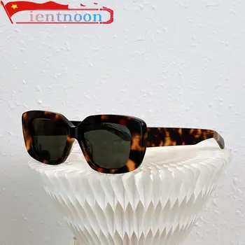 Женские Солнцезащитные очки Прямоугольной формы в паре со Знаменитостью Master Black Cool Ацетатные Дизайнерские Роскошные Солнцезащитные очки для вождения на открытом воздухе