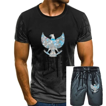 Футболка с символом Индонезии Гарудой Мужская Летняя модная хлопковая рубашка с короткими рукавами 3XL Уличная футболка в стиле хип-хоп