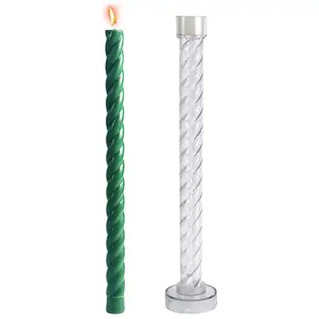 Форма для свечей Twist Taper 3D с длинным спиральным цилиндрическим столбом, формы для свечей для торта, стол для перезвона, Самодельные инструменты DIY