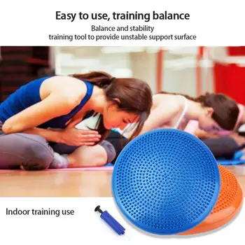 1 комплект прочного балансировочного коврика для упражнений, нескользящий ПВХ, для фитнеса в помещении, мяч для йоги с плоским балансом