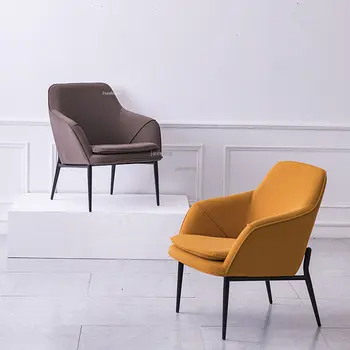 Современный тканевый Одноместный диван-стул для простой мебели в гостиной, кресло для отдыха со спинкой, стулья для гостиной в маленькой квартире, Домашние стулья для гостиной
