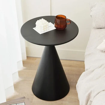 Итальянский журнальный столик, Скандинавские роскошные журнальные столики, Современный круглый диван, приставной столик черного цвета, Уникальная мебель для дома Mesa