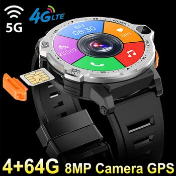 2023 Новые 4G LTE смарт-часы 2 + 8MP С Двумя Камерами NFC Спортивные Пульсометры 4 ГБ + 64 ГБ 800 мАч GPS SIM-карта WiFi Android 8,1 Мужские Умные Часы