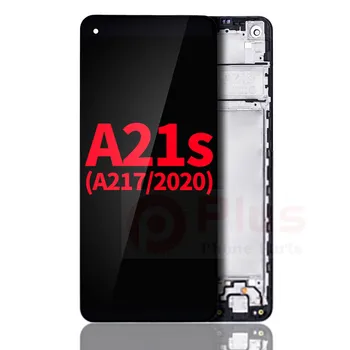 Сенсорный ЖК-дисплей с заменой рамки для Samsung Galaxy A21s (A217/2020) (Aftermarket Plus) (черный)