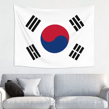 Корейский флаг, гобелен Taegeukgi, Красочная ткань, настенный декор, коврик для йоги, настенный гобелен для колдовства