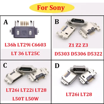 2шт Разъем Micro mini USB Для Sony Xperia Z Z1 L39H Z2 L50W Z3 L55T Compact Z Ultra XL39H Разъем Для Зарядки