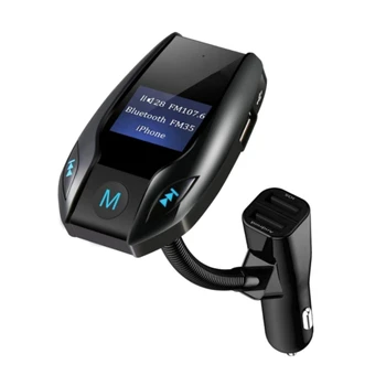 C1FB Bluetooth-совместимый передатчик 5.0 с глубокими басами USB MP3 Музыкальный адаптер QC3.0 Интеллектуальный голос для автомобиля