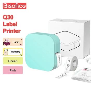 Портативная Машина Для Изготовления Этикеток Q30 Mini Pocket Thermal Printer BT Connect Sticker Labeling Machine iOS Android С Оптиноальной Бумагой