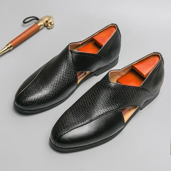 Мужские удобные модельные туфли-оксфорды из натуральной кожи Originals на шнуровке, официальные деловые повседневные мужские туфли-дерби на каждый день