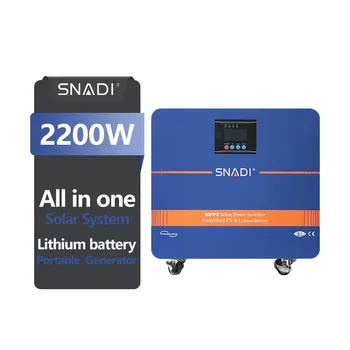 Автономная система SNADI 24V для домашнего хранения энергии 110V 220V Комплект солнечного генератора 2200 Вт