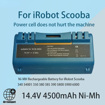 Бесплатная доставка Аккумулятор для Пылесоса EW 14,4 В 4500 мАч Ni-MH Аккумуляторная Батарея для iRobot Scooba 340 34001 390 5800 5900 6000