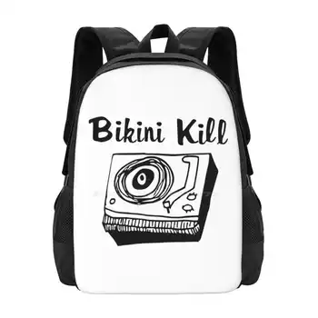 Логотип Bikini Kill-Черный Дизайн С Рисунком, Дорожные Школьные Сумки Для Ноутбука, Bikini Kill Riot Grrrl Riot Girl, Кэтлин Ханна Слейтер Кинни