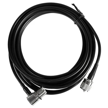 ABGZ-RG58 RG-58 50 Ом автомобильная антенна коаксиальный кабель 5 метров Uhf женский к Uhf мужской (черный)