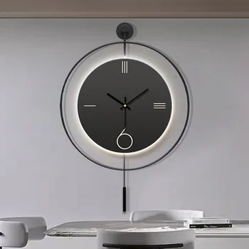 Железные Художественные Часы Настенные Современные Минималистичные Черные Часы На Батарейках Для Гостиной Модные Стрелки Horloge Murale Home Decor
