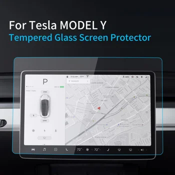 Автомобильные наклейки, защитная пленка для экрана Tesla Model Y 2023, дисплей навигатора, защитная пленка из закаленного стекла, автомобильные аксессуары для автомобилей