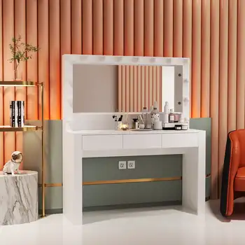 Ember Interiors Skylar Современный расписной туалетный столик, светильники для спальни