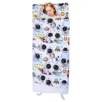 Коврик для сна на открытом воздухе, спальный мешок для малышей, мягкие моющиеся коврики для сна для малышей со съемной подушкой с мультяшным принтом для сна для детей