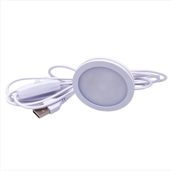 Светодиодный Прожектор ультратонкий USB 5V светодиодный шкаф мини-лампа с переключателем 3w ювелирный дисплей потолочный внутренний светильник на поверхности