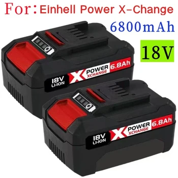 Замена X-Change на 6800 мАч для аккумулятора Einhell Power X-Change Совместим со всеми батареями для инструментов 18 В со светодиодным дисплеем