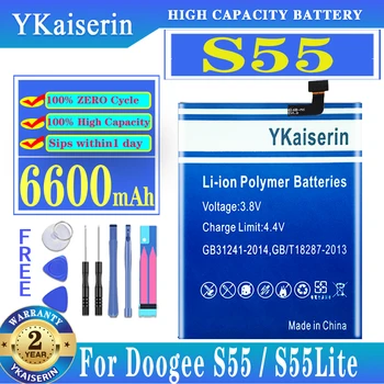 YKaiserin S55 6600 мАч Сменный Аккумулятор для Doogee S55/S55Lite S55 Lite Новый Аккумулятор + Трек-код