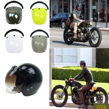 Мотоциклетные шлемы, линзы из ПК, защита от запотевания, устойчивость к ультрафиолетовому излучению, регулируемый защитный экран для велоспорта на открытом воздухе, Мотоциклетный велосипедный шлем
