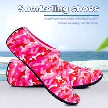 Противоскользящая обувь для плавания, Камуфляжная акваобувь для моря, Шлепанцы для плавания, водная обувь, Пляжная водная обувь, спортивная обувь