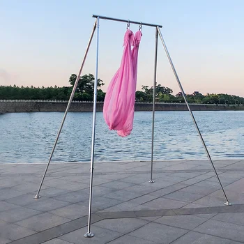 Новая воздушная подставка для йоги PRIORA FITNESS из магниевого сплава, регулируемый гамак с сумкой, обручем и шелками