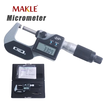 MAKLE Цифровой микрометр IP65 Маслостойкий 0-25 мм 0,001 мм Стандарт DIN Промышленное качество 25-50 мм 50-75 мм 75-100 мм