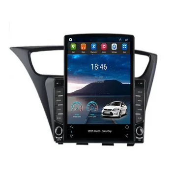Для Tesla Style 2 Din Android 12 Автомагнитола Для Honda CIVIC Хэтчбек 2012-17 Мультимедийный Видеоплеер GPS Стерео Carplay DSP RDS