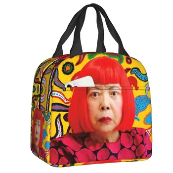 Yayoi Kusama Art fiambrera térmica multifunción para mujer, bolsa de almuerzo aislada para alimentos, bolso de mano portátil par