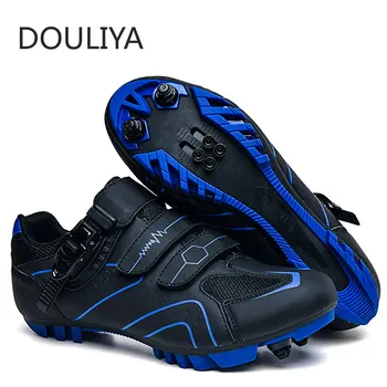 Велосипедная обувь DOULIYA Мужские Скоростные спортивные кроссовки для горных велосипедов на плоской подошве MTB Racing Женская Велосипедная Дорожная обувь Spd Cleat Biking