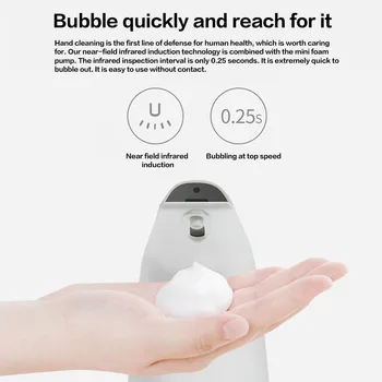 Автоматический индукционный дозатор мыла для мытья рук в ванной Комнате На кухне Бутылочка с насосом для моющего средства для рук на батарейках