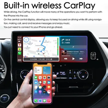 8 + 128 Г Для Toyota Highlander/Crown Kluger 2021 + Авторадио Android Автомобильный Радиоприемник 2 Din Стерео Приемник Мультимедийный DVD-плеер GPS Navi