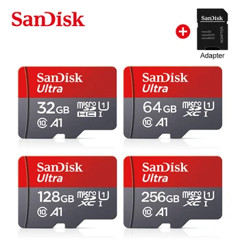 Оригинальная карта SanDisk Micro SD Card 512GB 256GB 128GB 64GB A1 C10 TF card usb flash 32GB карта памяти 100 мб/с. microsd для SD-адаптера