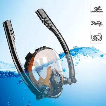 Маска для подводного плавания TAIITONEE Маска для подводного плавания с двойной трубкой Маска для взрослых Маска для плавания Очки для подводного плавания Автономное подводное Дыхание