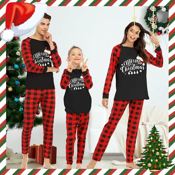 Зимние Рождественские пижамы Семейный комплект для мамы, папы, детей, одинаковые комплекты для малышей, мягкая пижама с принтом Лося, Рождественские Семейные пижамы