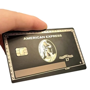 4442 и чип NFC Банка Металлическая карточка из нержавеющей стали с магнитной полосой пустая кредитная карта поддержка пользовательских металлических кредитных карт