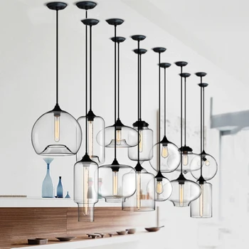 Подвесной светильник Nordic Loft Led, Современные подвесные светильники из цветного стекла, светильники для гостиной, ресторана, спальни, Светильники для освещения