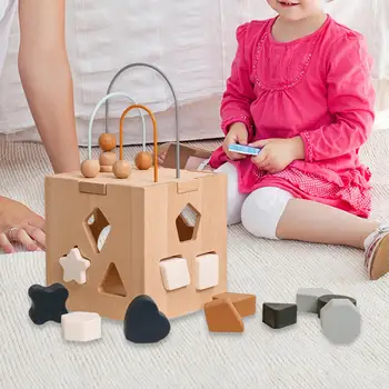 Блоки формы Монтессори, сенсорные развивающие Игрушки для подбора формы для малышей, игрушки-сортировщики для игры, сенсорного исследования, воображения